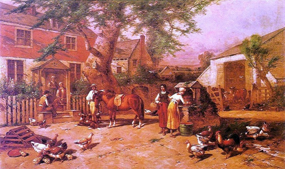 George Washington Nicholson After the Day's Toil Gallery Wrapped Canvas Print