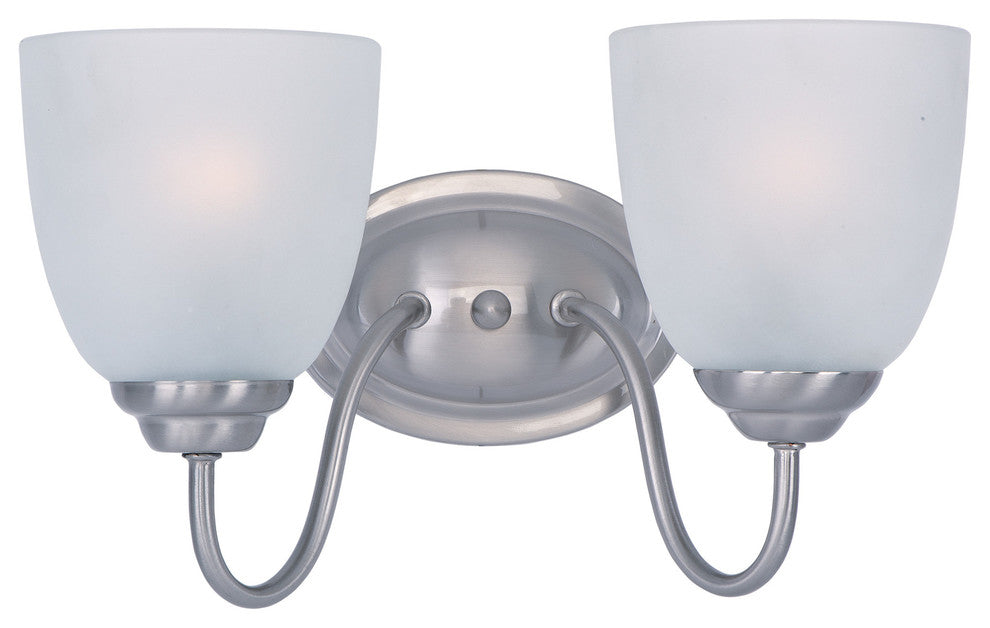 Maxim 10072 Stefan 13"W Bath Light - Satin Nickel / Frosted Glass