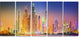 "Dubai Marina Skyscrapers" Cityscape Canvas Print60"x28", 5-Panels