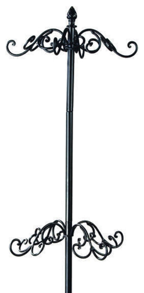 Black Metal 2-tier Coat or Purse Rack