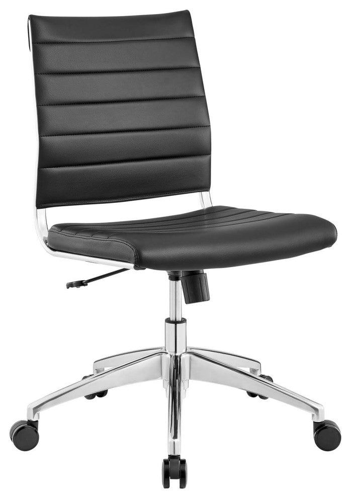 Modway Jive Armless Mid Back Office Chair, Black