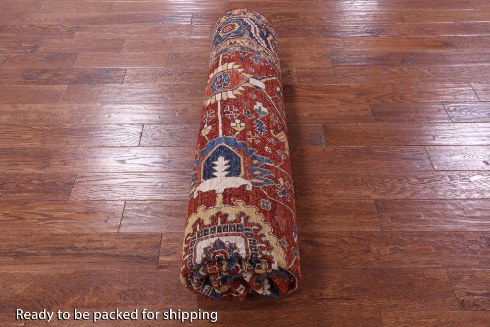 Persian Fine Serapi Hand Knotted Rug 8' 0" X 9' 9" - Q12863