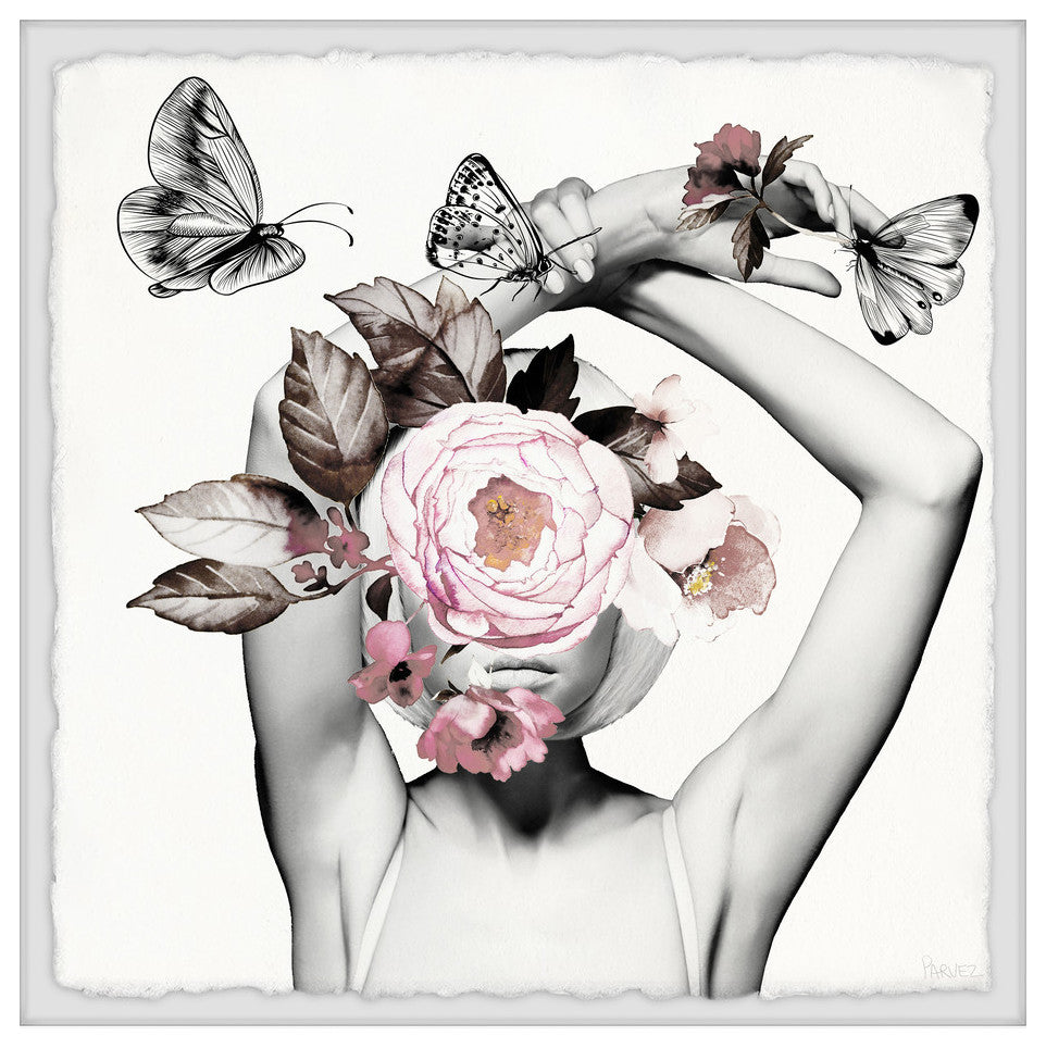 "Flower Diva" Framed Painting Print, 12"x12"