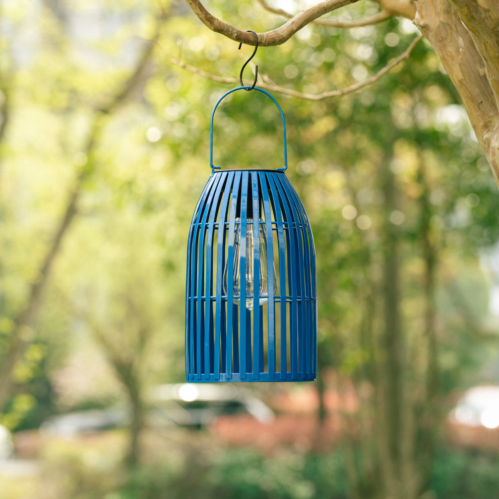 Metal Woven Solar Powered Hanging Lantern, 2-Piece Set