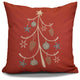 Decorative Holiday Pillow Geometric Print, Coral, 18"x18"