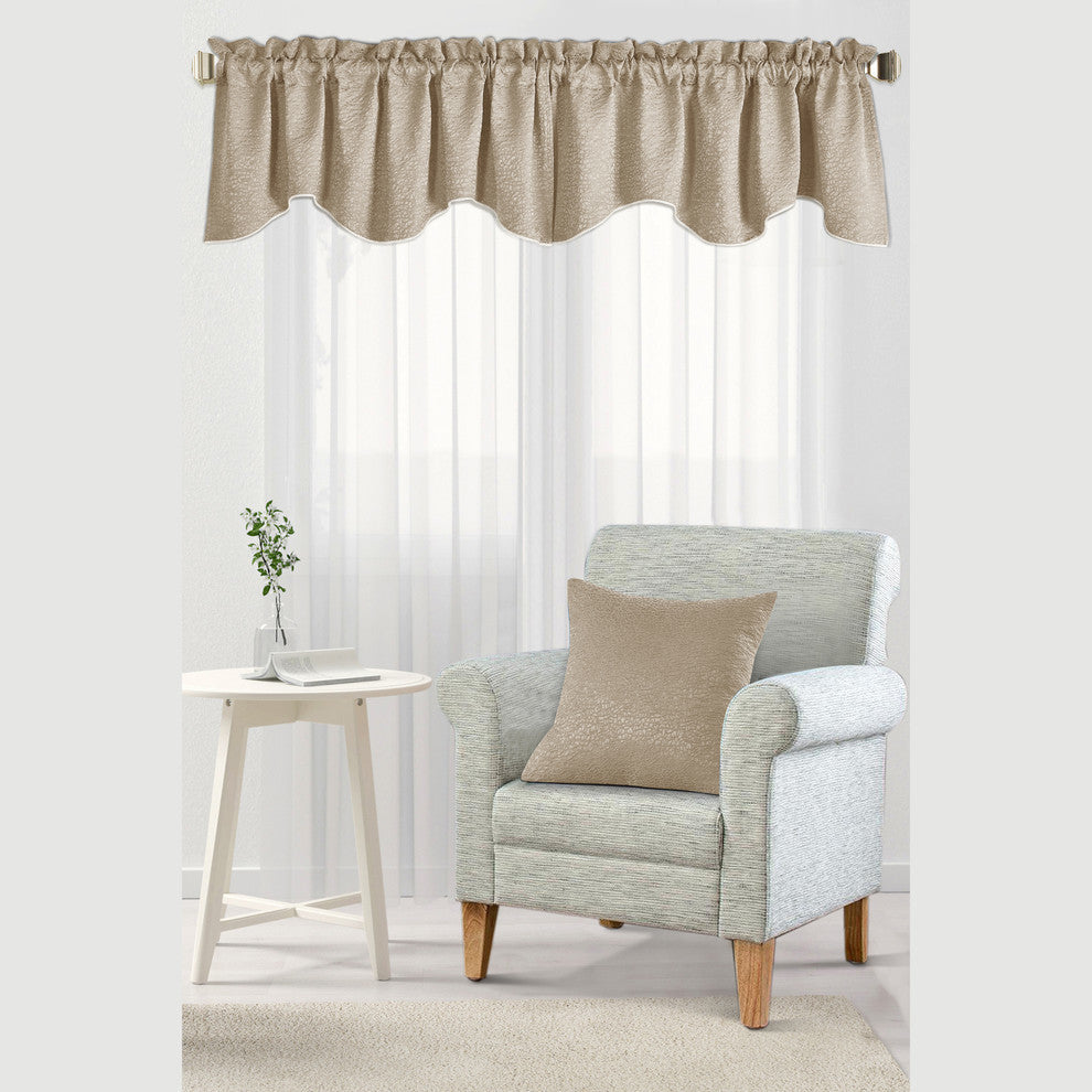 Angola Jacquard Pillow Shell and Valance Set, Light Gray, Pillow