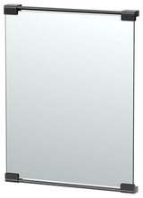 Fixed Mount Frameless Rectangle Decor Mirror, Matte Black, 24"