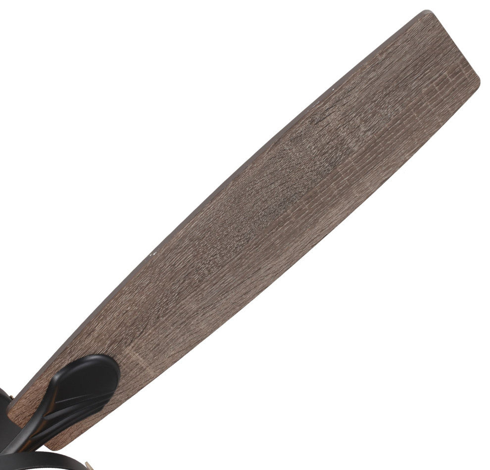 52 in Modern Ceiling Fan with Remote Control in Matte Black