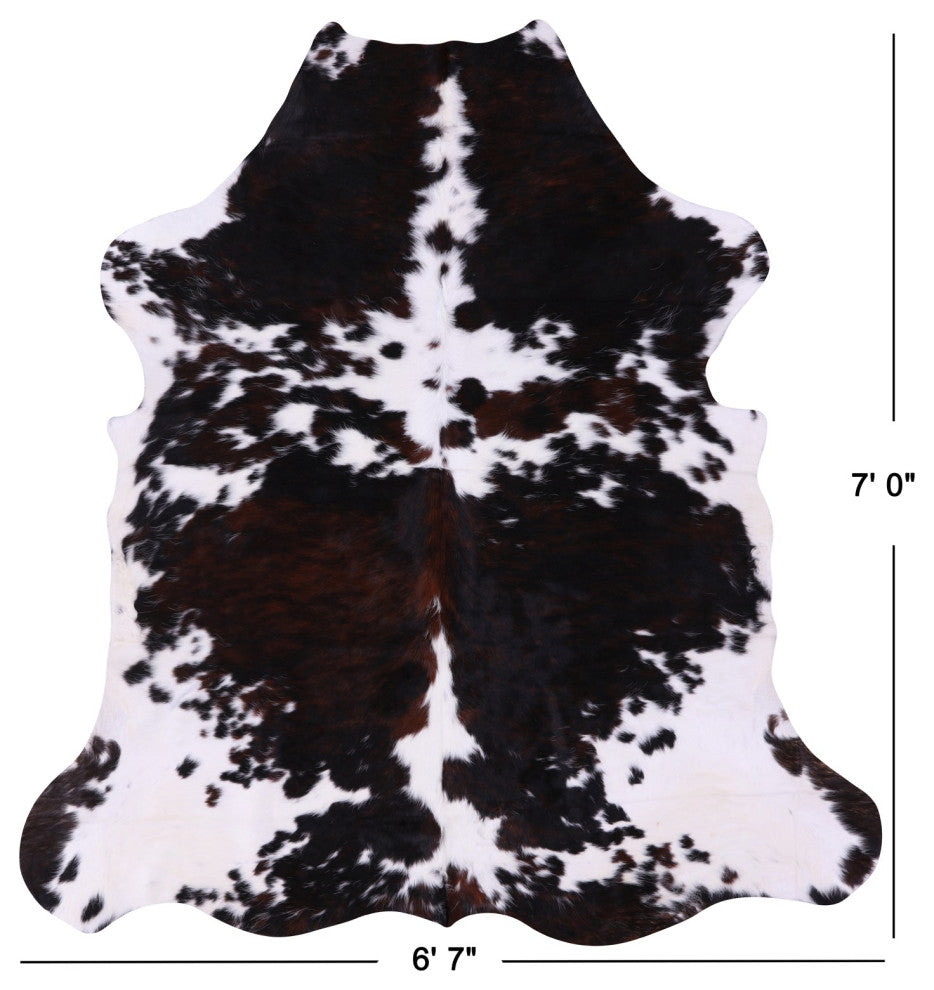 Organic Natural Hair-On Cowhide Area Rug 7' 0" X 6' 7" C1698