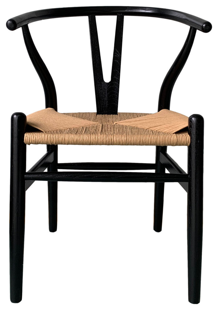 Ventana Dining Chair Black And Natural, Set of 2