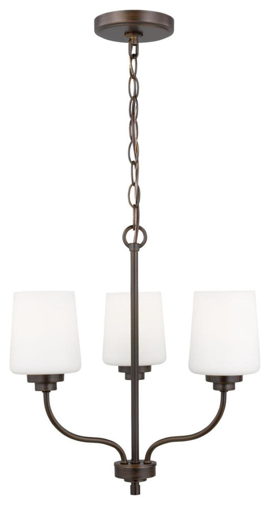 Generation Lighting 3102803 Windom 3 Light 18"W Chandelier - Bronze