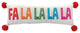Embroidered Fa La La Holiday Pillow 26"L