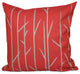 Polyester Pillow, Floral, Coral, 18"x18"