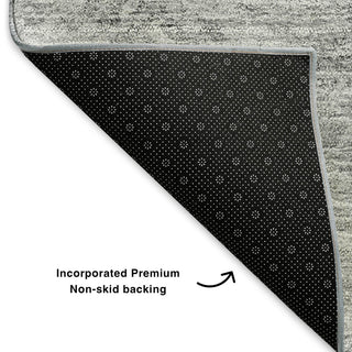 Premium Machine Washable Mayfield AMF590 Silver 1'8" x 2'6" Rug