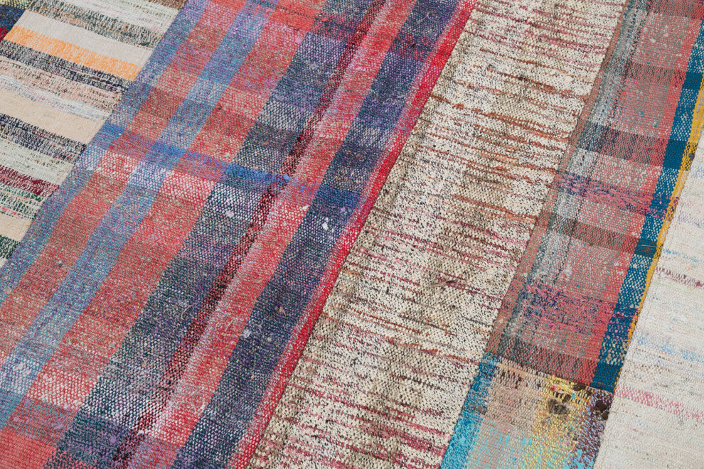Rug N Carpet - Handmade Anatolian 6' 6'' x 9' 11'' Unique Patchwork Kilim Rug