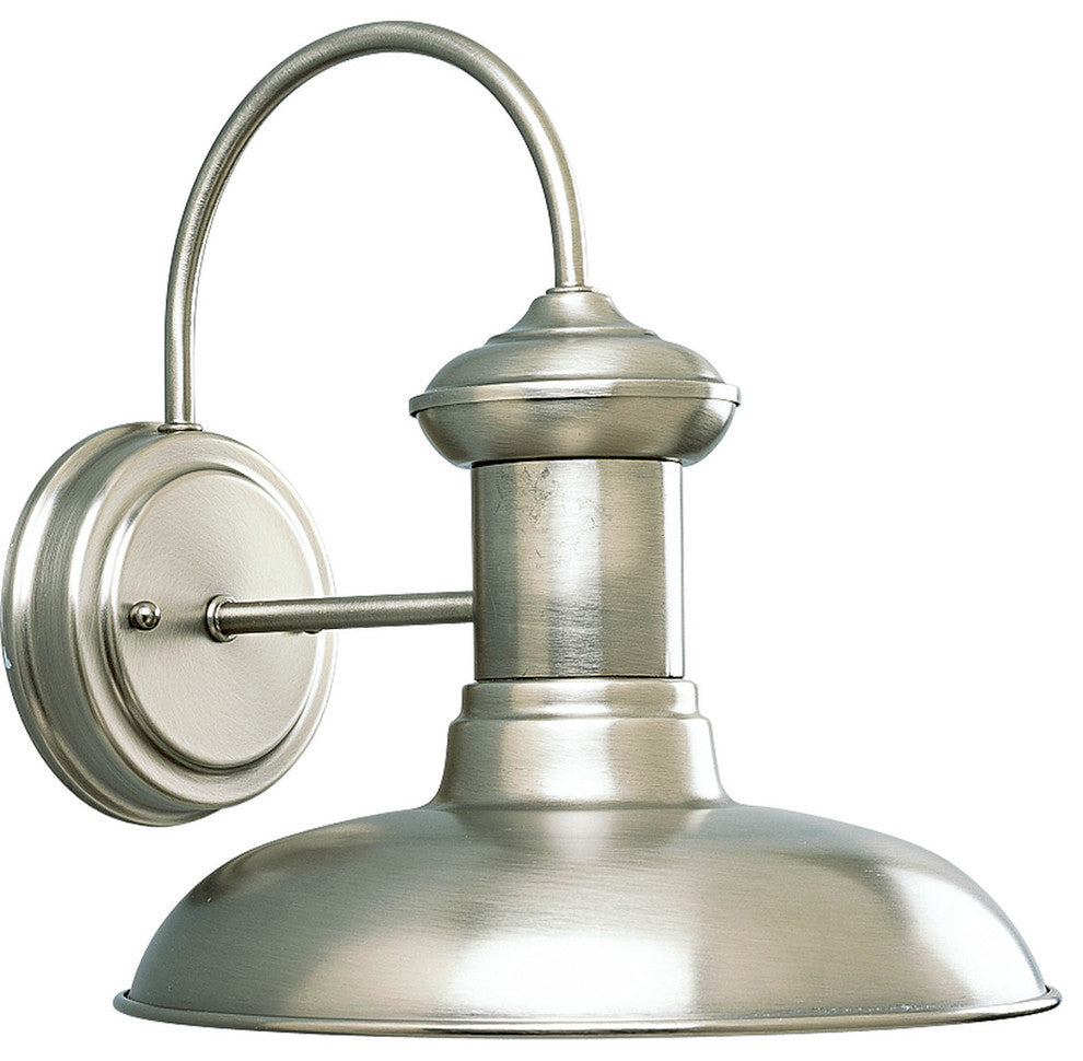 Progress Lighting 1-Light Wall Lantern Metal Shade, Antique Nickel