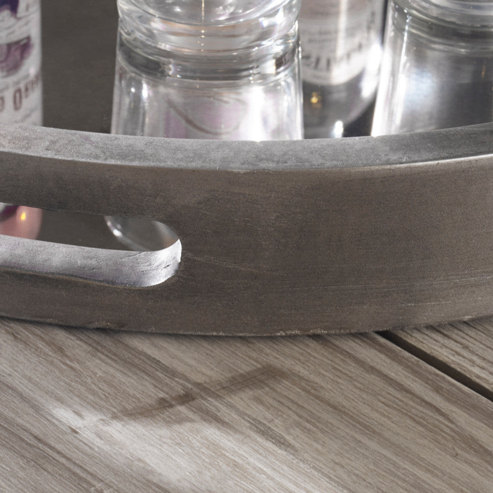 Uttermost Bechet Round Tray, Silver