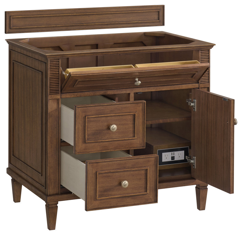 Lorelai 36" Single Vanity, Mid-Century Walnut