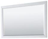 60" Single Bath Vanity, White, No Countertop, 58" Mirror, Gold Trim