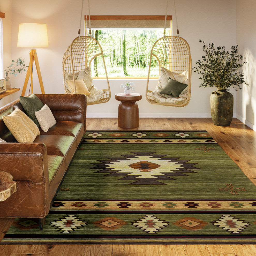 Indoor/Outdoor Phoenix PH4 Cactus Machine Washable 10' x 14' Rug