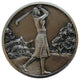 Lady of the Links Knob Antique Brass, Satin Nickel