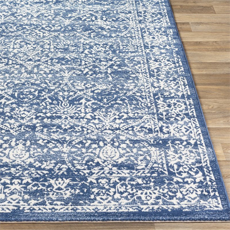 Surya Roma ROM-2301 9'x12'3" Rug, Navy/Denim/Cream