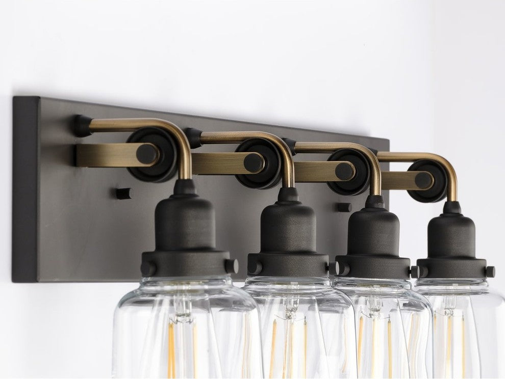 Rushton Collection 4-Light Bath and Vanity, Graphite