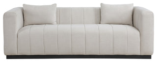 Lucia Beige Linen Textured Fabric Chair, Beige, Sofa