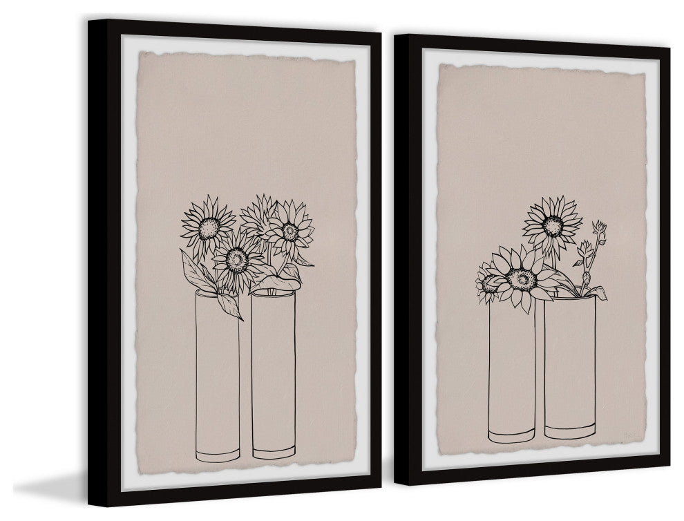 Clear Round Vases Diptych, Set of 2, 24x36 Panels