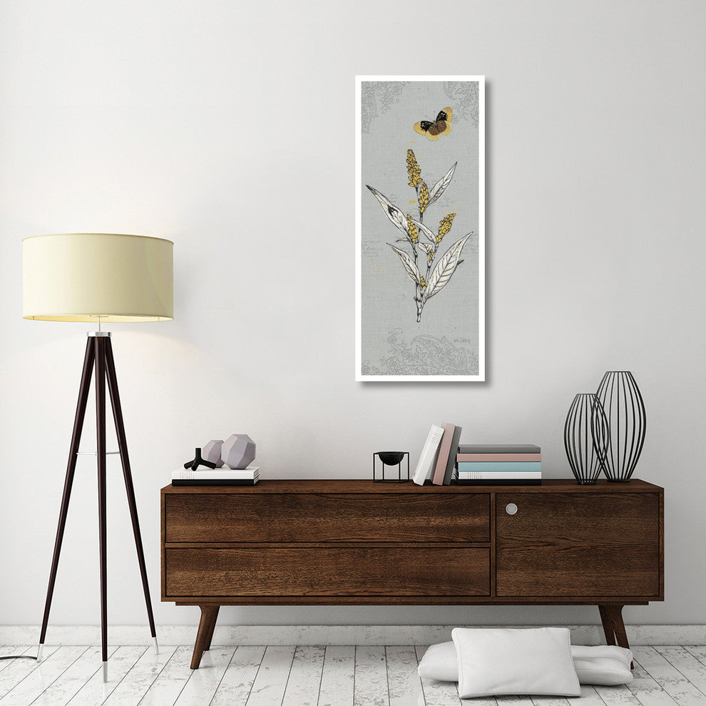 "Harvest Fields VII Gray" Digital Paper Print by Katie Pertiet, 22"x52"