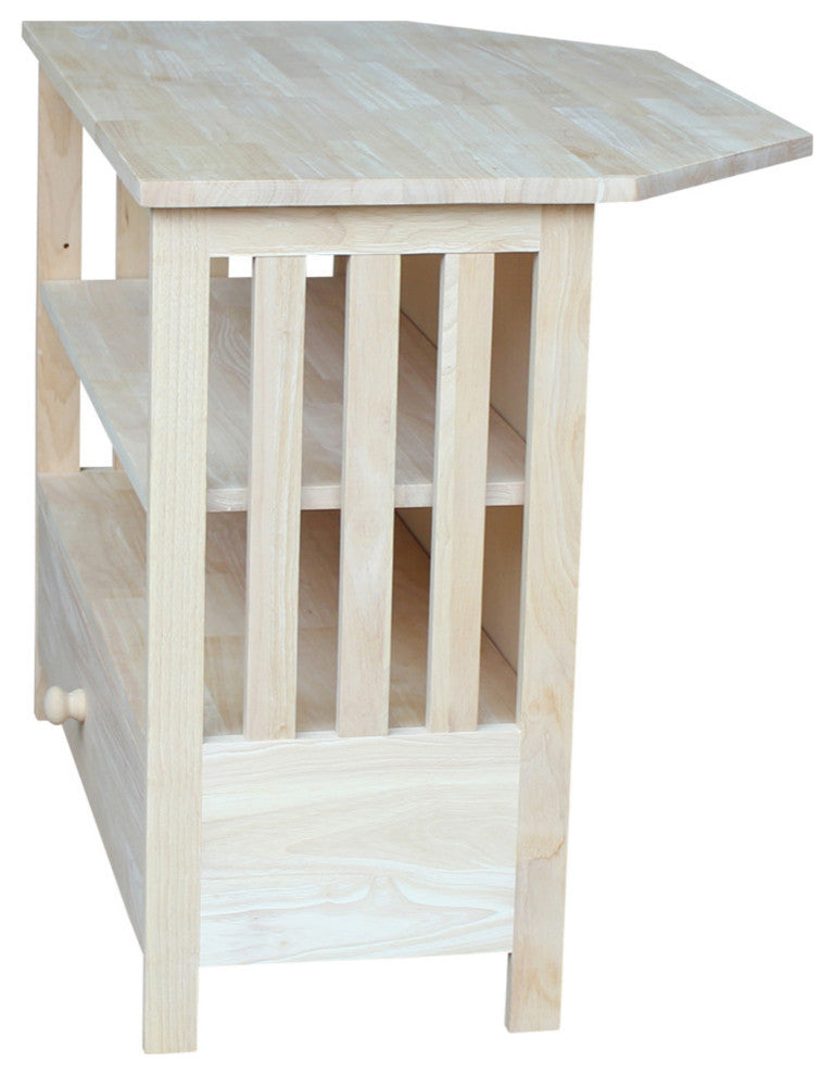 Mission Corner Entertainment / TV Stand, Unfinished