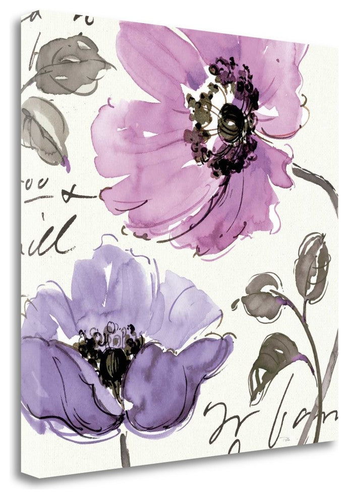 "Floral Waltz Plum I" By Pela Studio, Giclee Print on Gallery Wrap Canvas