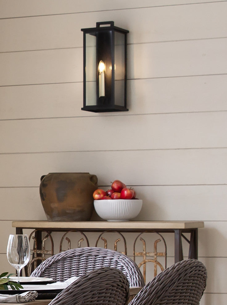 Hinkley Weymouth Wall Mount Lantern, Black, Large
