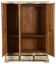 Woodsburgh Distressed Solid Wood 3 Drawer Large Wardrobe