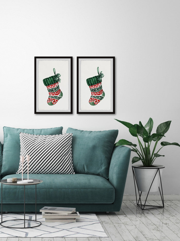 The Socks Are Hung Diptych, 2-Piece Set, 20x30
