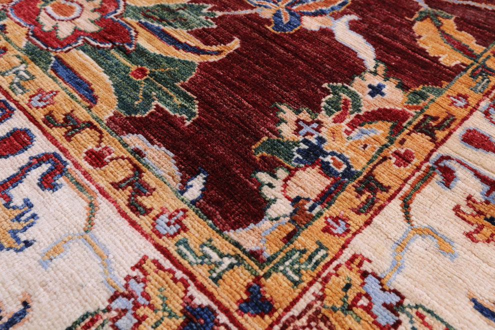 5' 0" X 6' 8" Persian Tabriz Hand Knotted Wool Rug Q11330