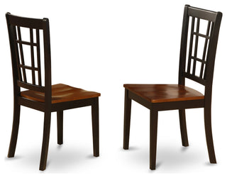5Pc Dining Set Features A Table, 4 Chairs, Asian Hardwood Seat, Black, Cherry