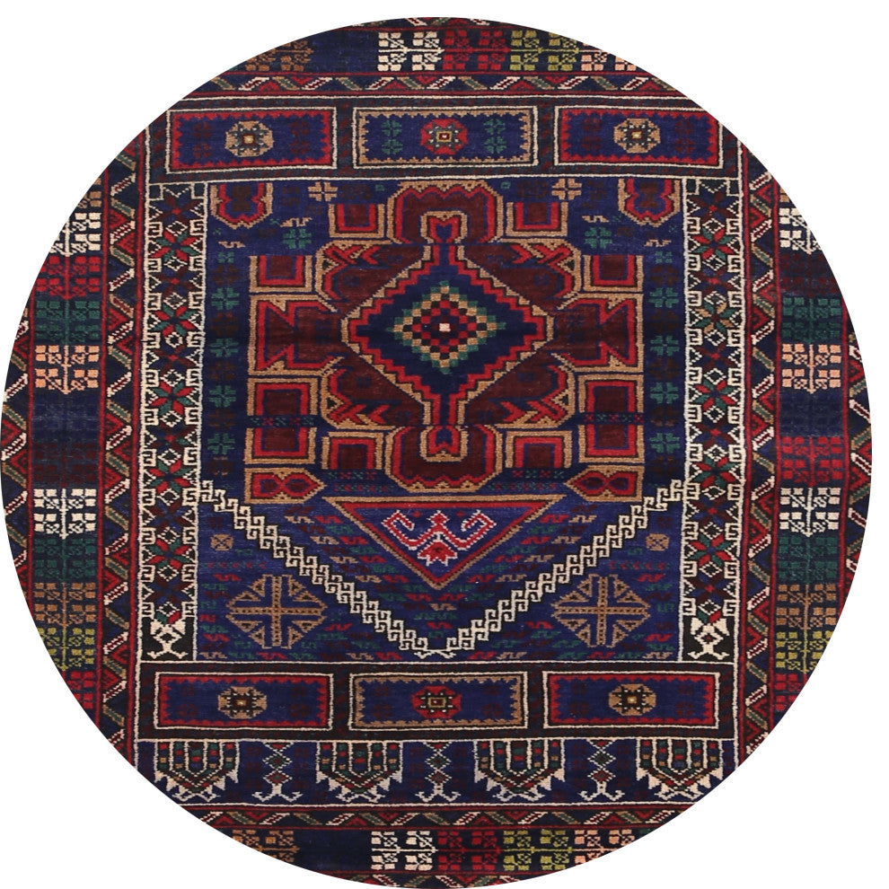 Ahgly Company Indoor Round Traditional Area Rugs, 4' Round