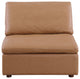 Dante Armless Chair Upholstered, Top Grain Italian Leather