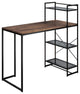 All-in-One Computer Desk, Shelves Modern Industrial Stylefor Home Office