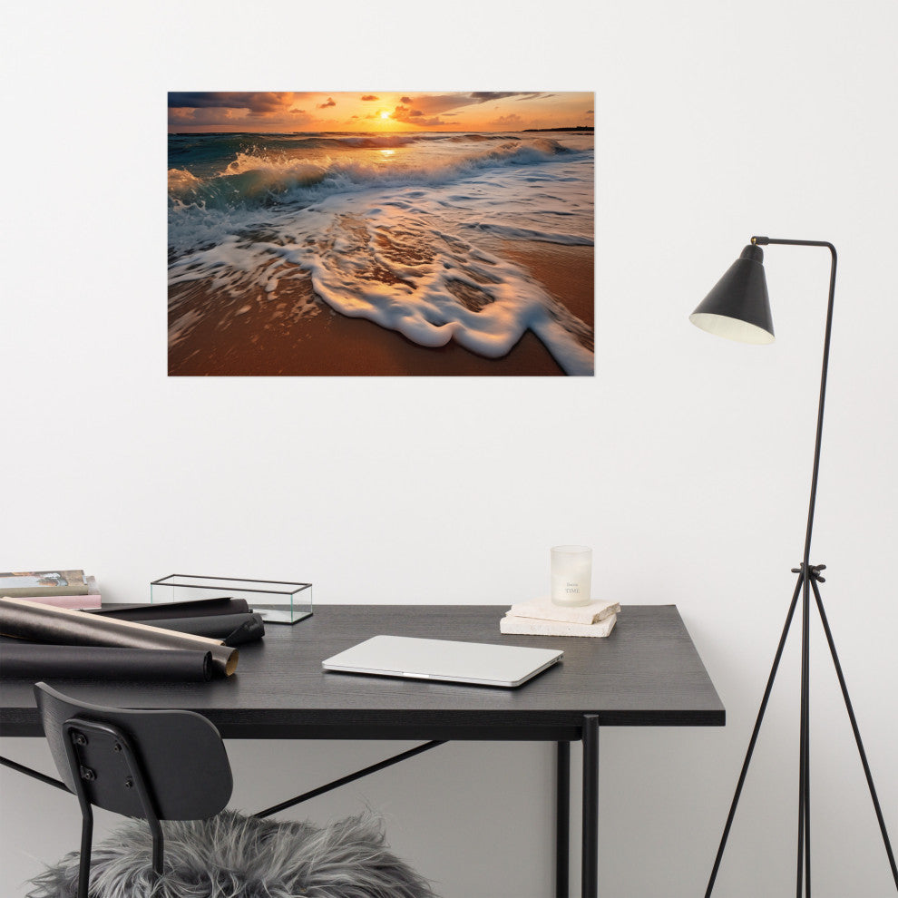 Coastal Artwork: California Dreamin' Photorealistic Digital Art Loose, 24" X 36"