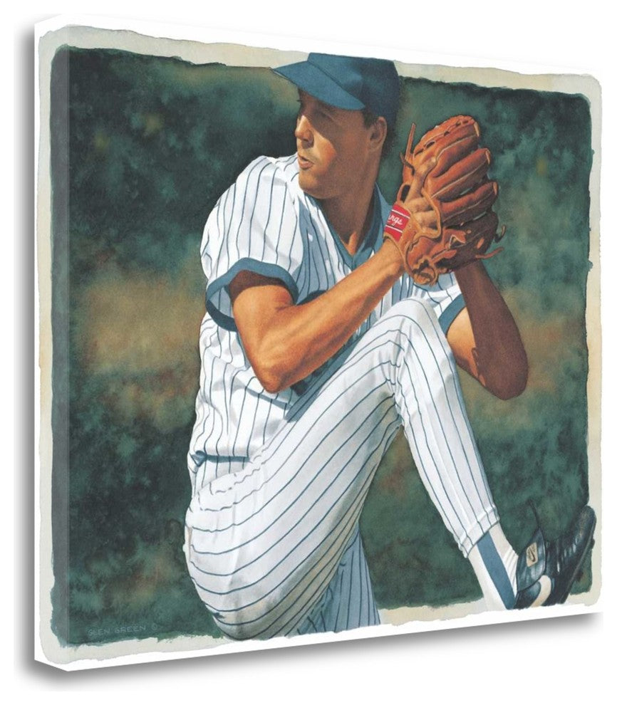 "The Art Of Baseball - The Pitcher" By Glen Green, Giclee on Gallery Wrap Canvas