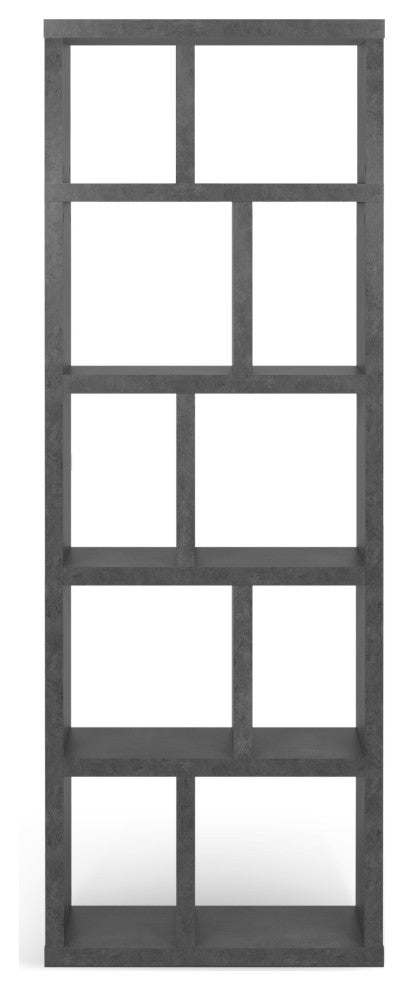 Berlin 5 Levels Bookcase, 70 cm., Concrete Look