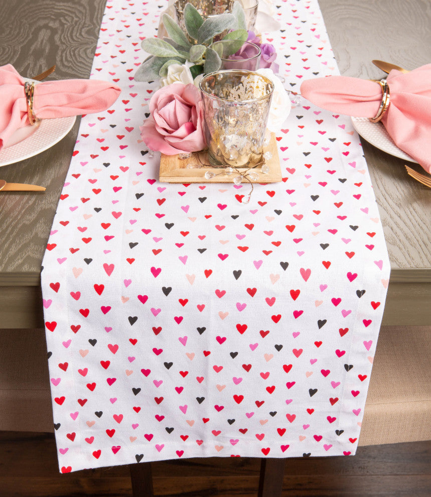 DII Confetti Hearts Print Table Runner