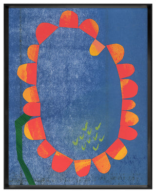 Flower Collage 4 Fine Art Print, Black, 30"x24"
