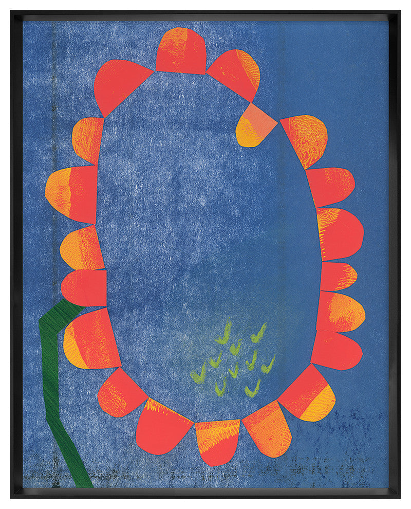 Flower Collage 4 Fine Art Print, Black, 30"x24"