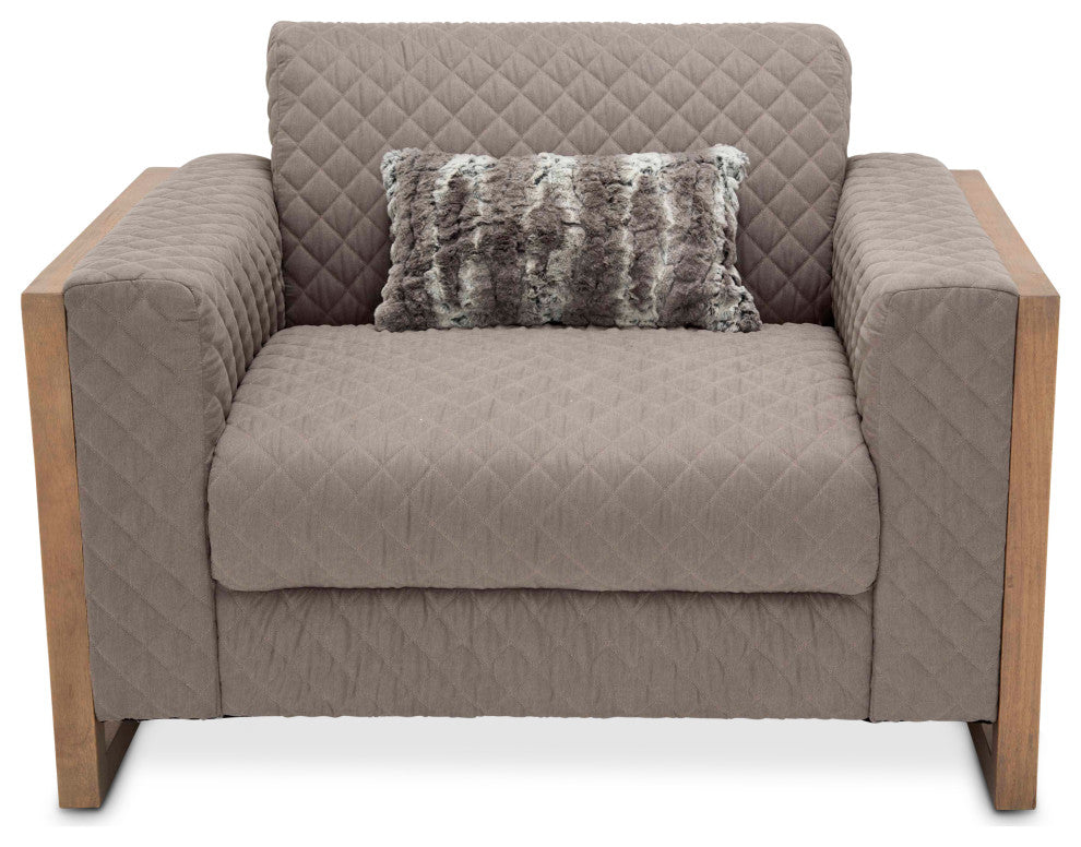 Hudson Ferry Chair and a Half, Slate Gray/Driftwood