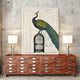 "Peacock Birdcage II" Museum Mounted Canvas Print, 24"x32"