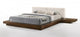 Modrest Tokyo Contemporary Walnut and White Platform Bed, Queen