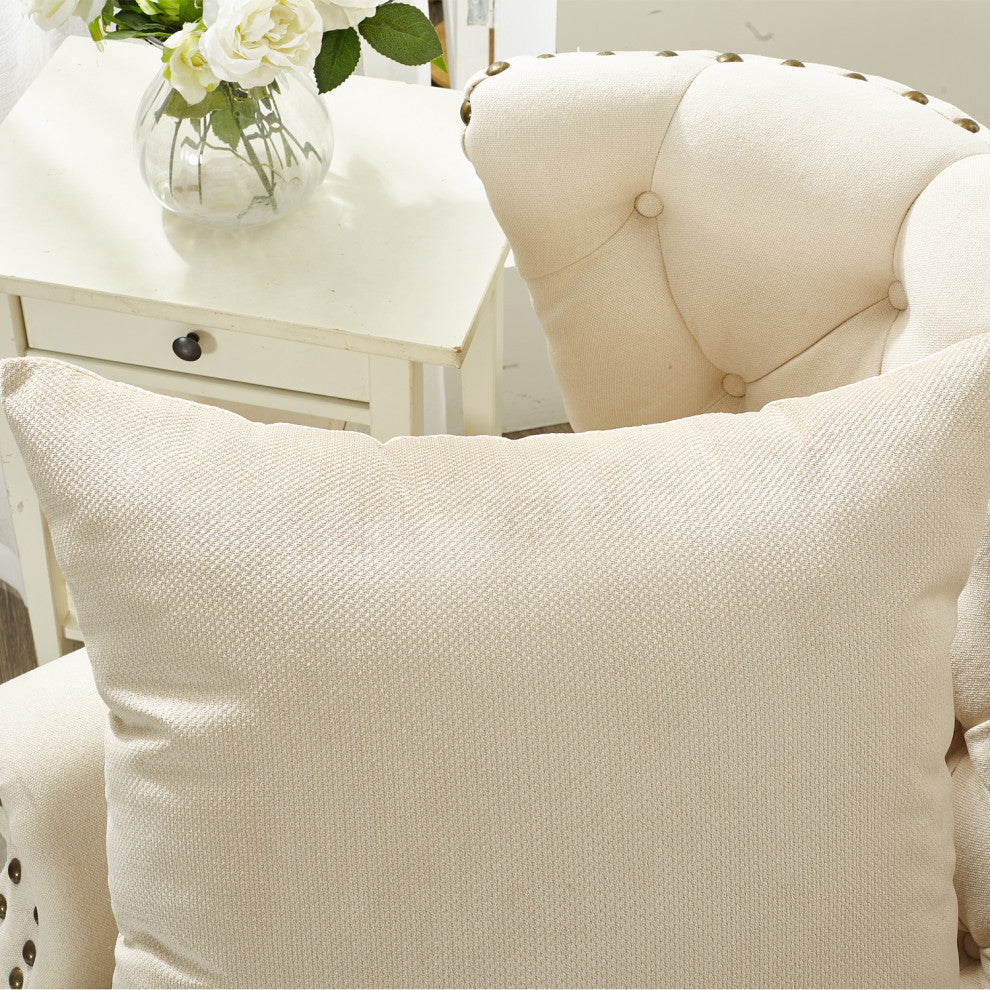 Milliken Plush Pillow Shell 2 Piece Set, Oatmeal, 26" X 26"